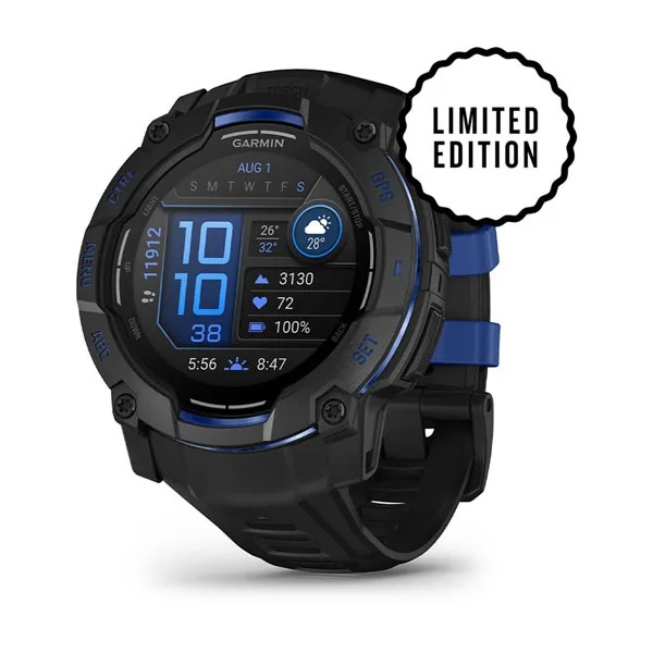 Garmin Instinct 3 AMOLED 50 mm 1.3" Schwarz/Bolt Blue