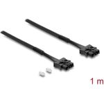 Delock LWL POF Kunststoff Servo Anschlusskabel Stecker zu Stecker Durchmesser 6,0 mm 1 m schwarz (91046)