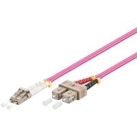 Goobay LWL Kabel, Multimode (OM4) Violett, 10 m - LC-Stecker (UPC) / SC-Stecker (UPC) (95948)