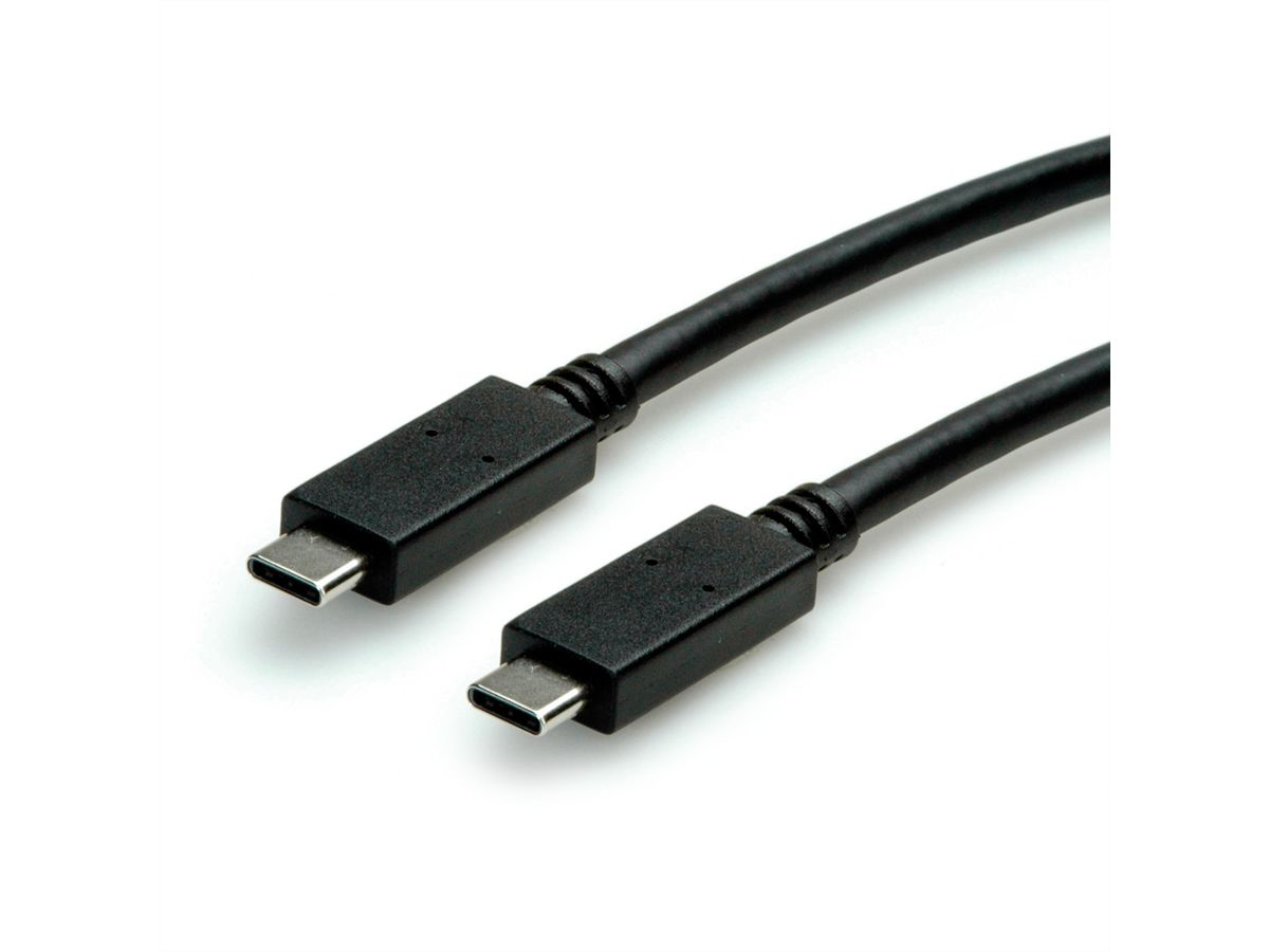 ROLINE USB 3.2 Gen 2 Kabel USB-C zu USB-C 1 m Schwarz