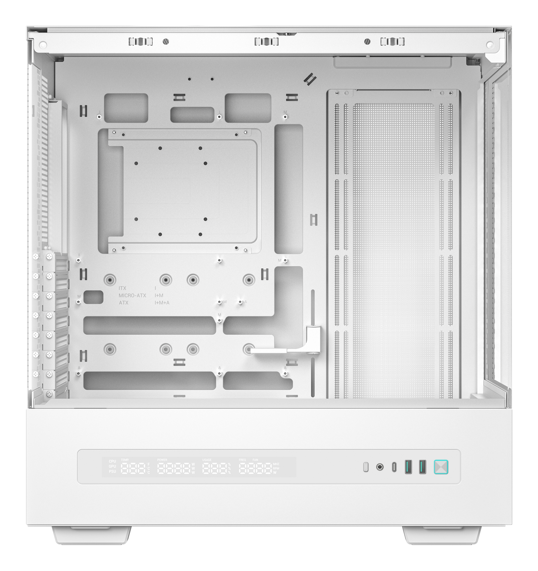 DeepCool CH690 Digital Mid-Tower ATX Tempered Glass Weiß
