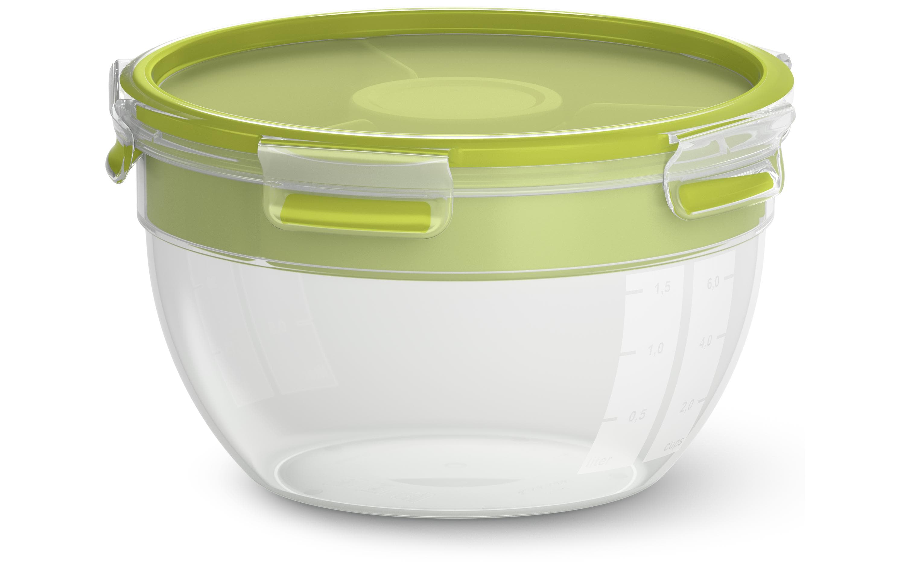 EMSA CLIP & GO Salatbox XL 2,6 l Grün, Transparent