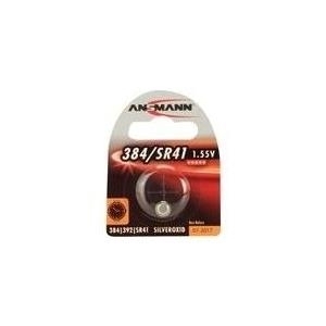 ANSMANN Silberoxid-Knopfzelle, 1,55V, 384/SR41 (1516-0020), 1er-Blister (1516-0020)