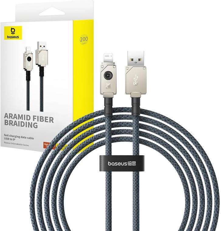 Schnellladekabel Baseus USB zu IP, 2,4A 2M (weiß) (P10355802221-01)