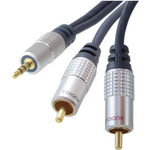 shiverpeaks sp-PROFESSIONAL Audio-Kabel 3 m 3.5mm 2 x RCA Blau - Chrom (SP30833)