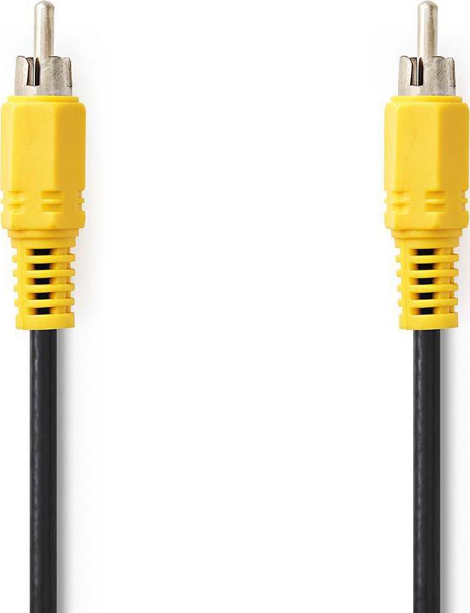 Nedis CVGP24100BK50 Composite-Video-Kabel Schwarz (CVGP24100BK50)