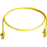 Telegärtner 100008205 RJ45 Netzwerkkabel, Patchkabel CAT 5e 1.0 m Gelb Flammwidrig, mit Knickschutztülle 1 St.