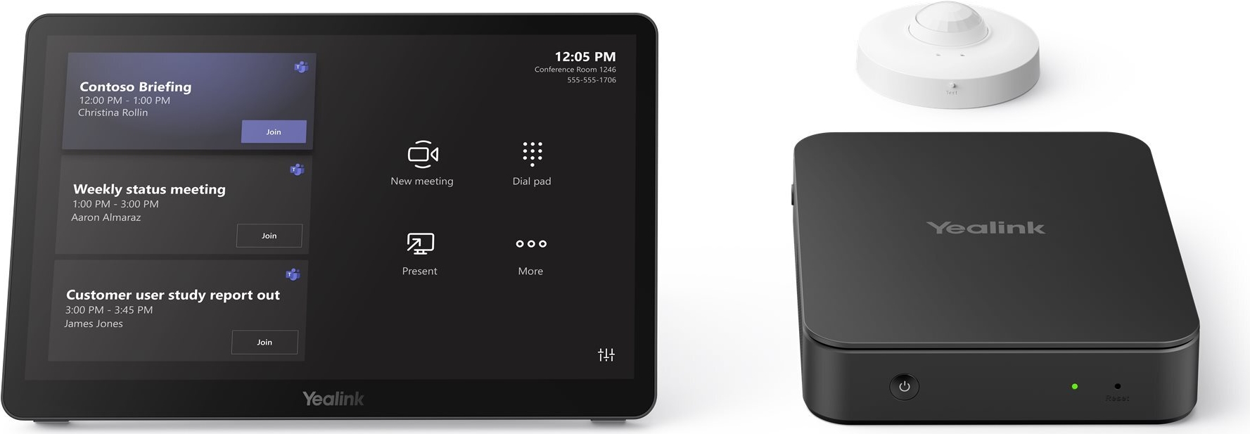 Yealink MCoreKit-C5-MS, MTR w/ white Touch Panel (1206655-wtp)