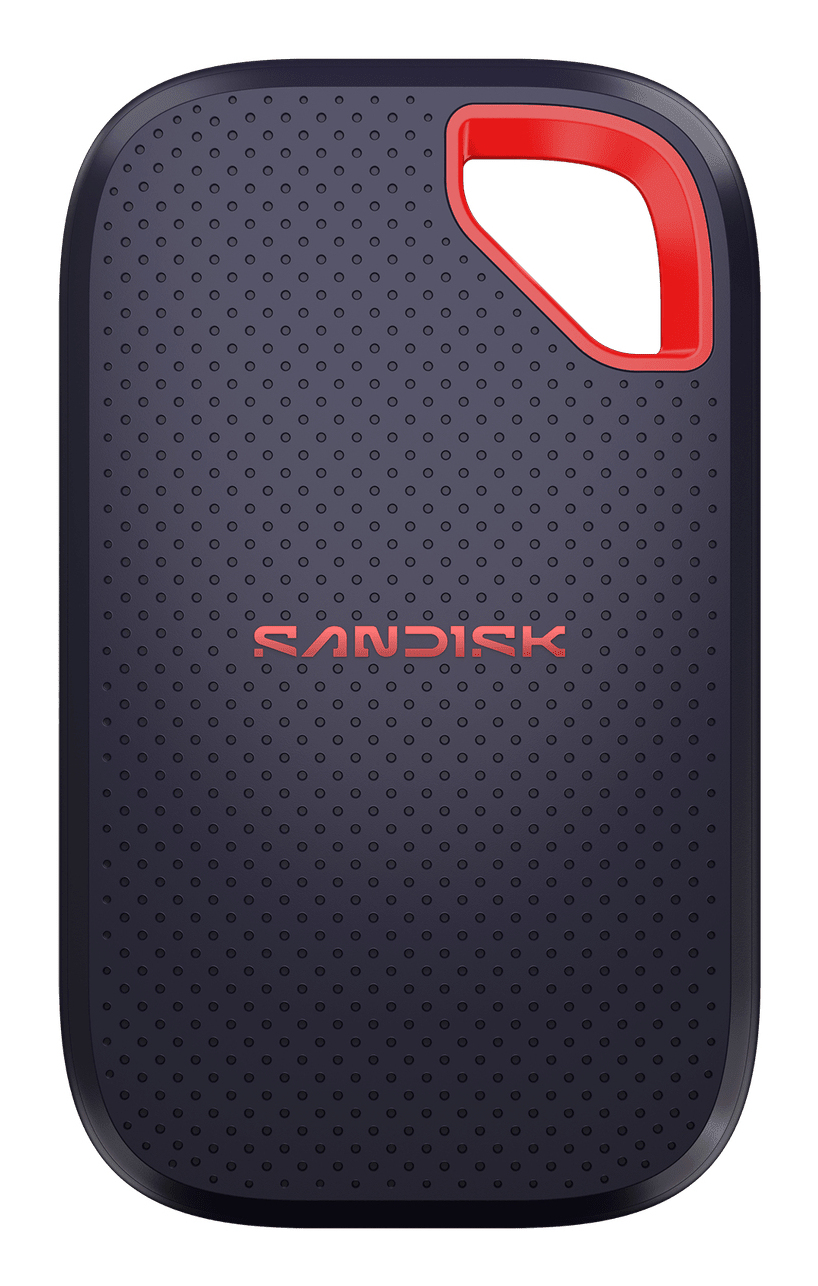 SanDisk Extreme Portable V3 Externe SSD 1 TB USB-C 3.2 Gen 2x2 bis 2000 MB/s IP65 Rot/Blau