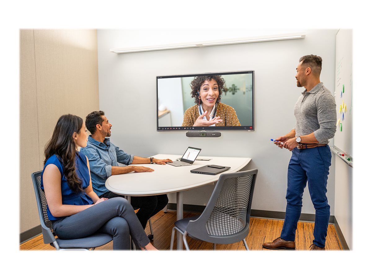 Poly Studio R30 USB-Video-Bar mit 4K-Kamera und 120° Sichtfeld, Grau