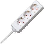 3-fach Steckdosenleiste, mit 45° gedrehten Töpfen, 3m Zuleitung H05VV-F3G1,5mm², 16A, 250V (128688650)
