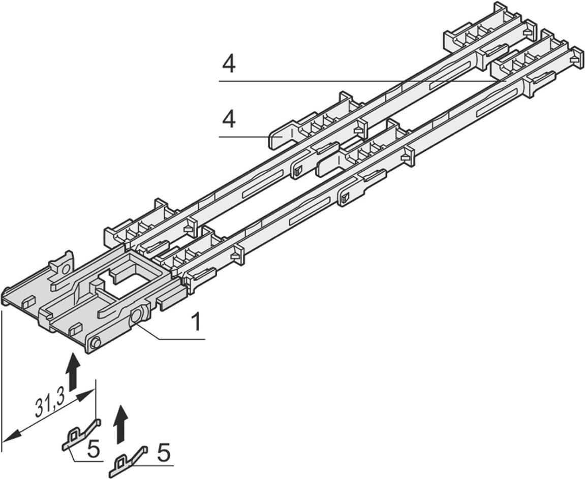 SCHROFF CARRIER STRUT MIDDLE 10PCS - Rack-Zubehör (20849009)