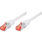 Patchkabel S-STP (PIMF), Cat 6, weiß, 0,5 m Patchkabel mit besonders schmalem Knickschutz (71500W)
