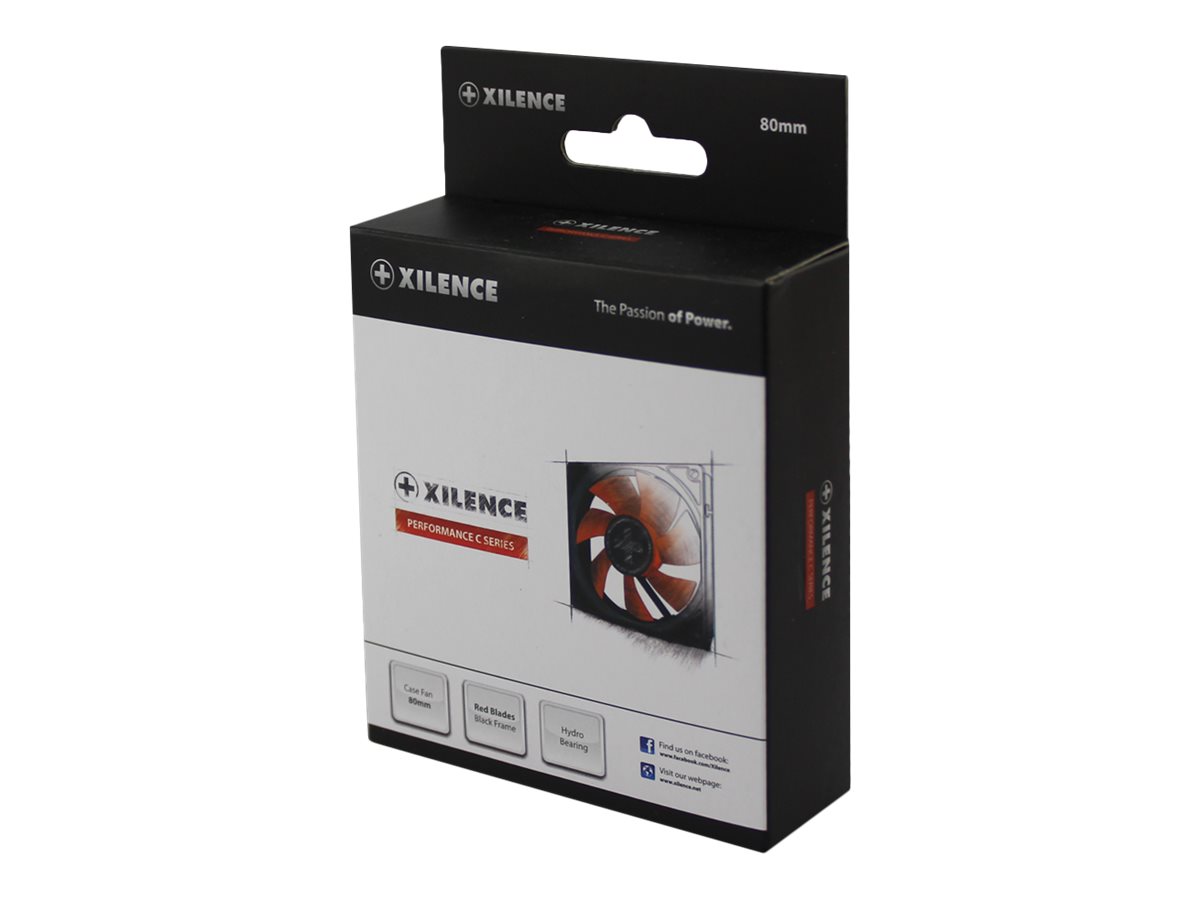 Xilence Performance C Series XPF80.R 80 mm Gehäuselüfter Schwarz, Rot