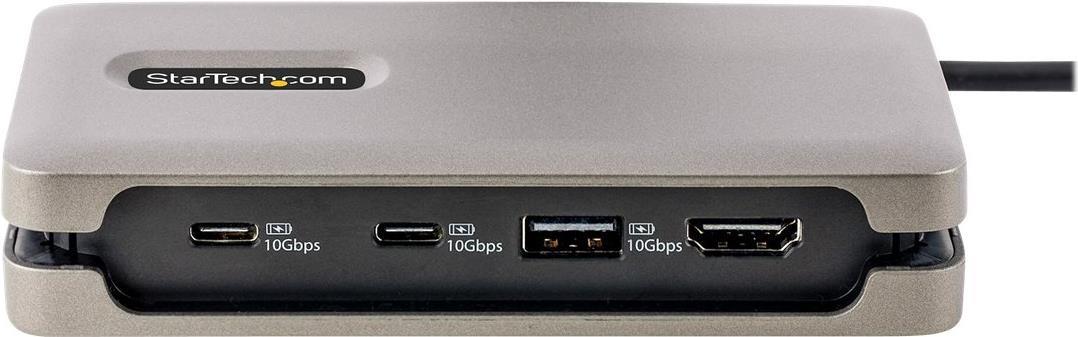 StarTech.com USB-C Multiport Adapter, 4K 60Hz HDMI 2.0b, HDR, USB 3.2 Gen 2 10Gbps Hub (2xUSB-C, 1xUSB-A), 100W PD Pass-Through, Mini Travel Dock, 30,50cm (12")/30cm Cable, Laptop Docking Station (DKT31CH2CPD3)