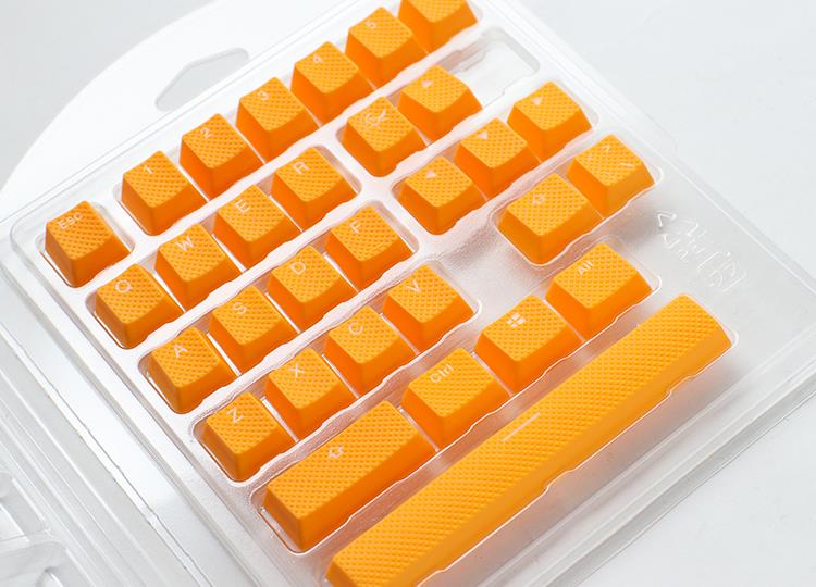 Ducky Rubber Keycap Set, 31 Tasten, Double-Shot, gummiert, für Backlight - orange (DKSA31-USRDYNNO1)