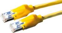 Patchkabel S/FTP PiMF CAT 6a ISO IEC gelb 5m Für 10 Gigabit/s, halogenfrei, mit Draka UC900 Kabel und Hirose TM31 Stecker (120072)