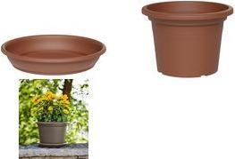 tera Pflanzgefäß "Basic Round", Durchm.: 500 mm, terrakotta aus recyceltem Kunststoff, robust und stabil, - 1 Stück (33001050001)
