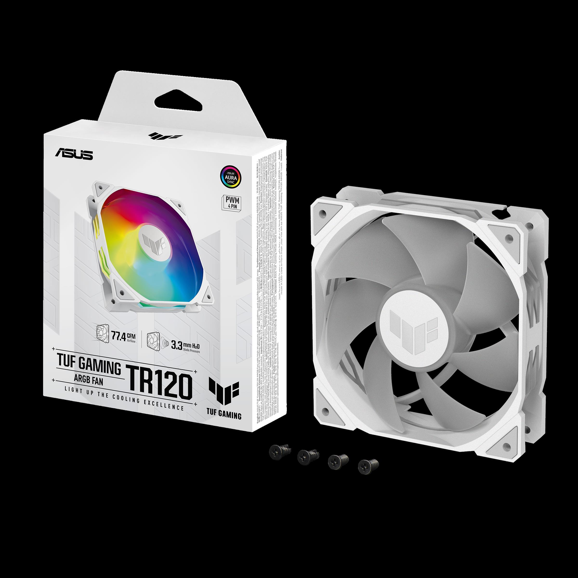 ASUS TUF Gaming TR120 ARGB Gehäuselüfter 12 cm Weiß