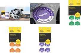 AVERY Zweckform Prüfplaketten Geprüft, 2022-2027, violett Durchmesser: 20 mm, aus Vinyl, besonders wetterfest - 1 Stück (6951-2022)