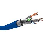 Goobay CAT 7A Netzwerkkabel S/FTP PiMF blau - Kupferleiter CU AWG 22/1 solid (75715)
