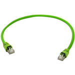 Telegärtner 100009142 RJ45 Netzwerkkabel, Patchkabel SF/UTP 15.0 m Grün mit Knickschutztülle 1 St.