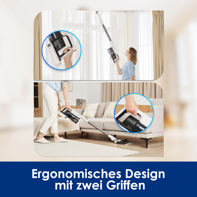 Tineco A30S Plus Akku-Stabstaubsauger 2-in-1 160 W 60 min HEPA Beutellos Schwarz, Grau, Weiß
