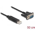DeLOCK USB 2.0 zu Seriell RS-232 Adapter mit kompaktem seriellen Steckergehäuse 50 cm FTDI (66461)