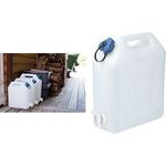 EDA Wasserkanister Extra Stark, weiß, 5 Liter mit Verschluss und Ablasshahn, aus Kunststsoff - 1 Stück (010584 NA)