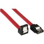 INLINE SATA Kabel gewinkelt mit Lasche 0,5m rot (27705V)