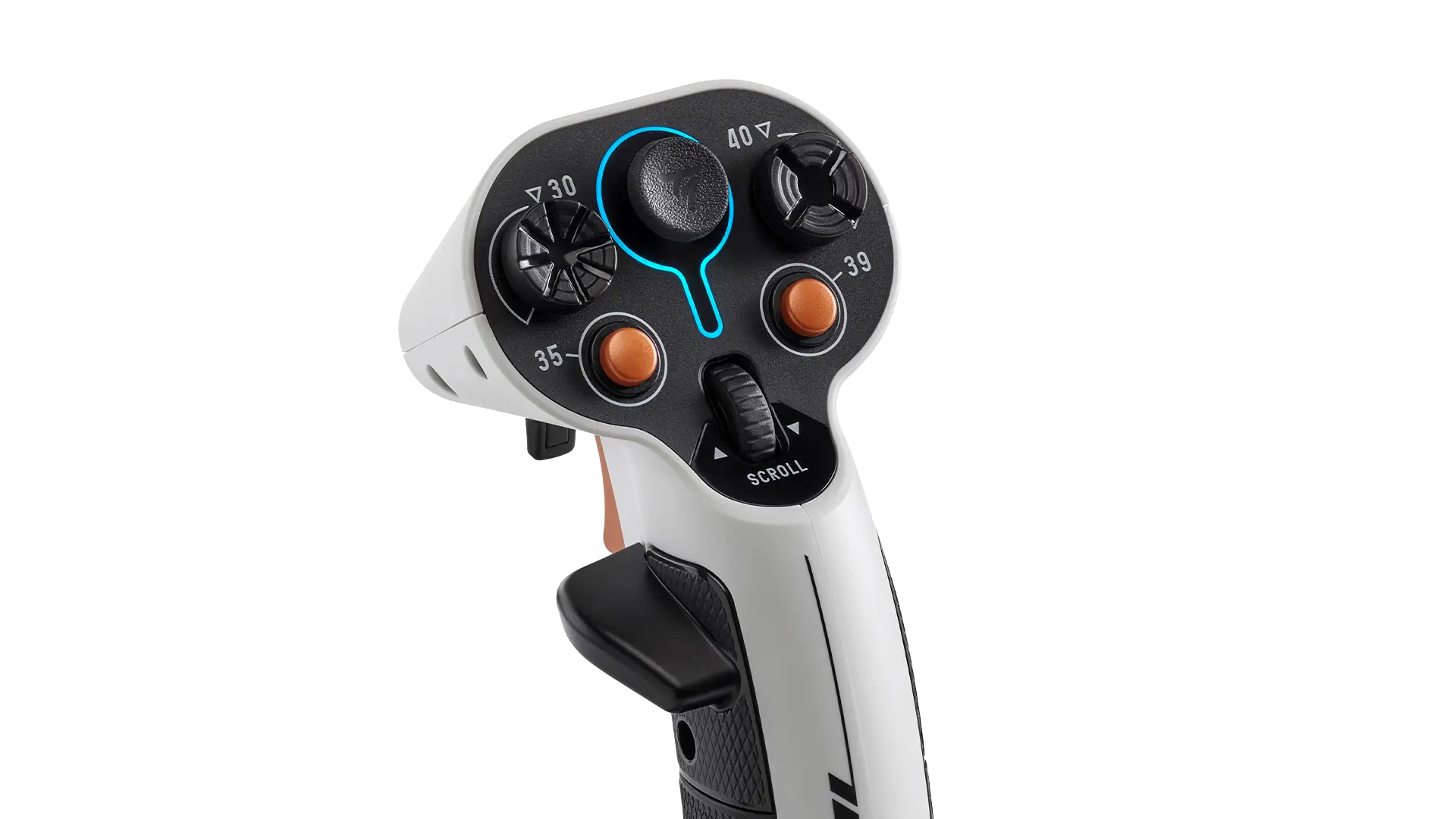 ThrustMaster SOL-R 1 Flightstick Kabelgebunden USB-C 44 Tasten Schwarz, Weiß