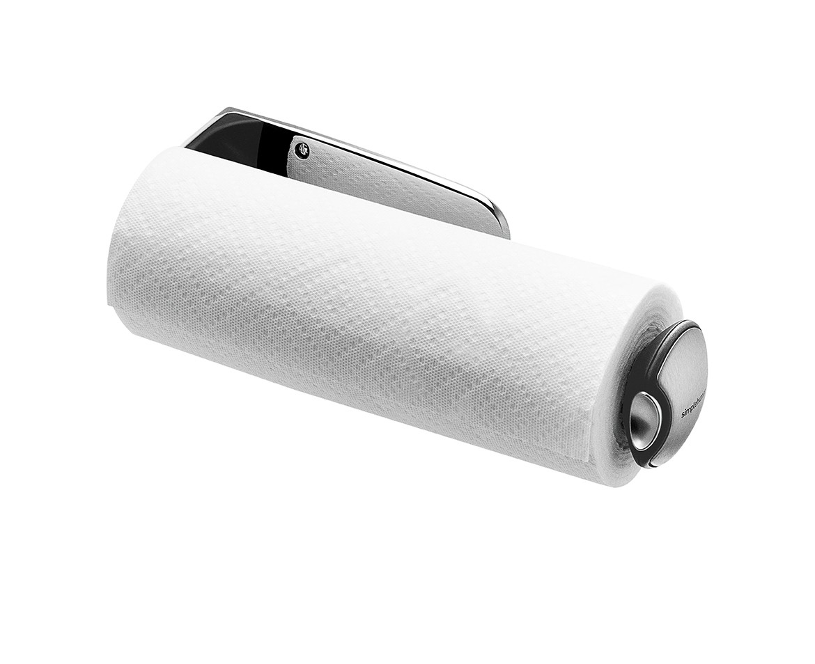 simplehuman KT1024 Wandmontierter Papierhandtuchhalter Edelstahl 33,3 cm Silber