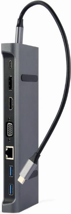 Gembird A-CM-COMBO9-02 Notebook-Dockingstation & Portreplikator Kabelgebunden USB 3.2 Gen 1 (3.1 Gen 1) Type-C Grau (A-CM-COMBO9-02)