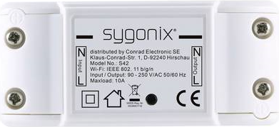 Sygonix SY-3822412 Wi-Fi Funk-Schalter Innenbereich 2300 W (SY-3822412)