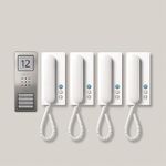 Siedle SET CA 812-4 E/W Edelstahl - Weiß (210008741-00)