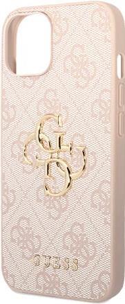 Guess PU 4G Metal Logo Case für Apple iPhone 14 - pink (GUHCP14S4GMGPI)