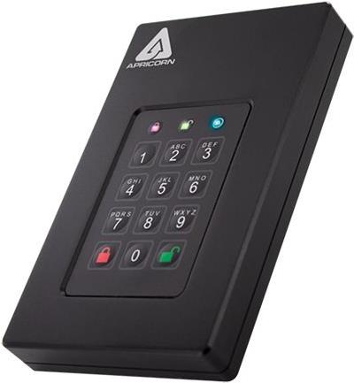 Apricorn Aegis Fortress L3 Externe Festplatte 4 TB USB 3.1 256-bit AES-XTS FIPS 140-2 Level 3 Schwarz