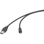 Renkforce USB-Kabel USB 2.0 USB-A Stecker, USB-Micro-B Stecker 3.00 m Schwarz RF-6830434 (RF-6830434)