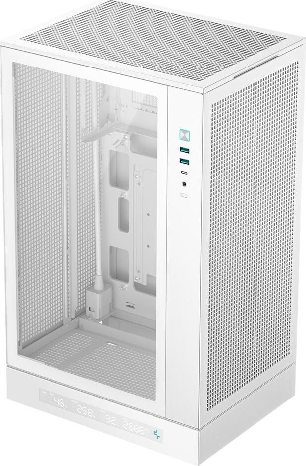 DeepCool CH270 Digital WH Mini Tower micro ATX Gehärtetes Glas Weiß