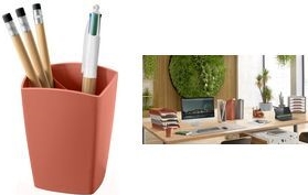 cep Stiftehalter TERRA NOVA terracotta Polystyrol 2 Fächer 7,4 x 7,4 x 9,5 cm (1005300091)