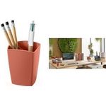 cep Stiftehalter TERRA NOVA terracotta Polystyrol 2 Fächer 7,4 x 7,4 x 9,5 cm (1005300091)