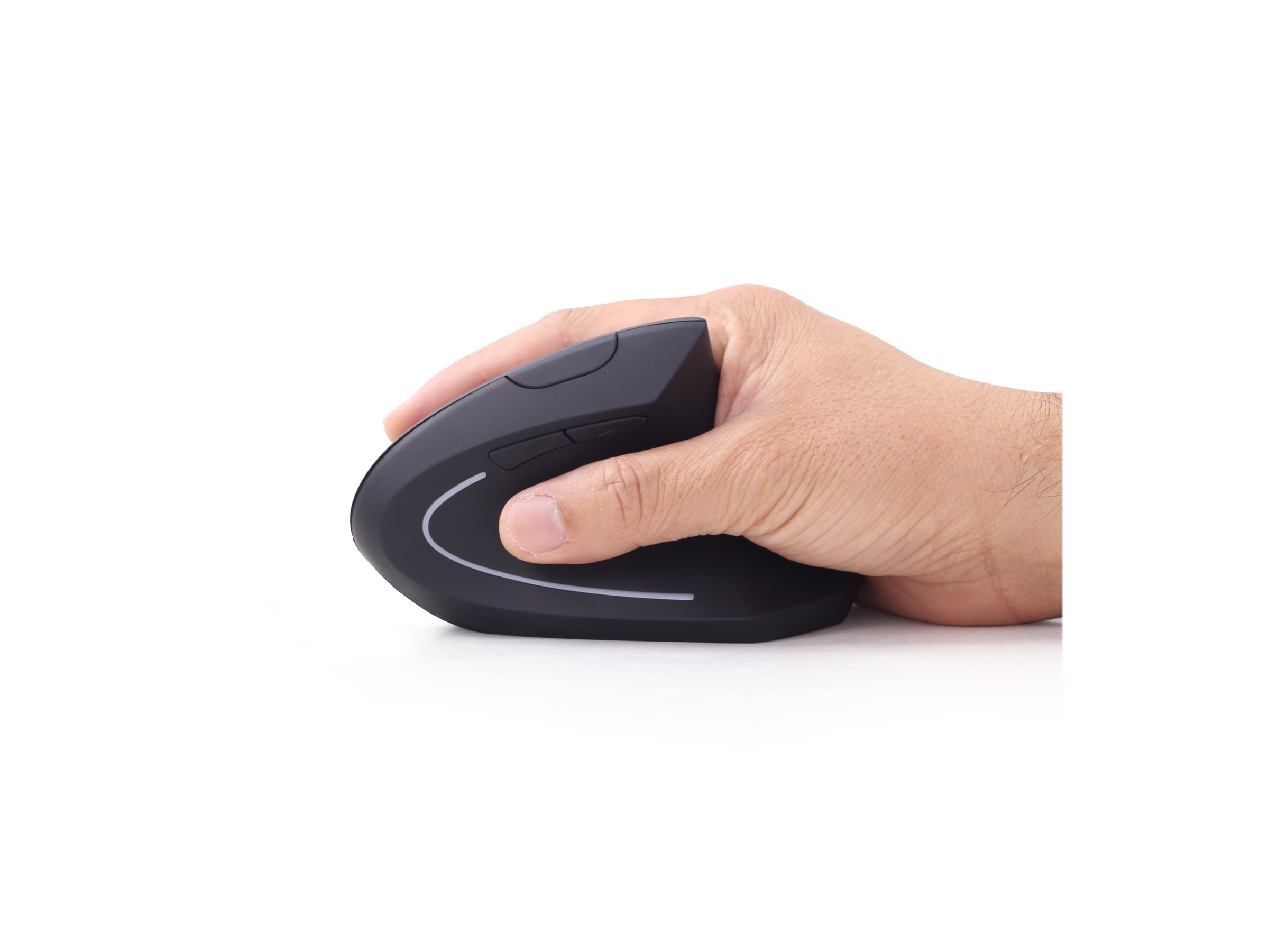 Gembird MUSW-ERGO-01 Vertikale Maus Kabellos Optisch 1600 DPI Schwarz