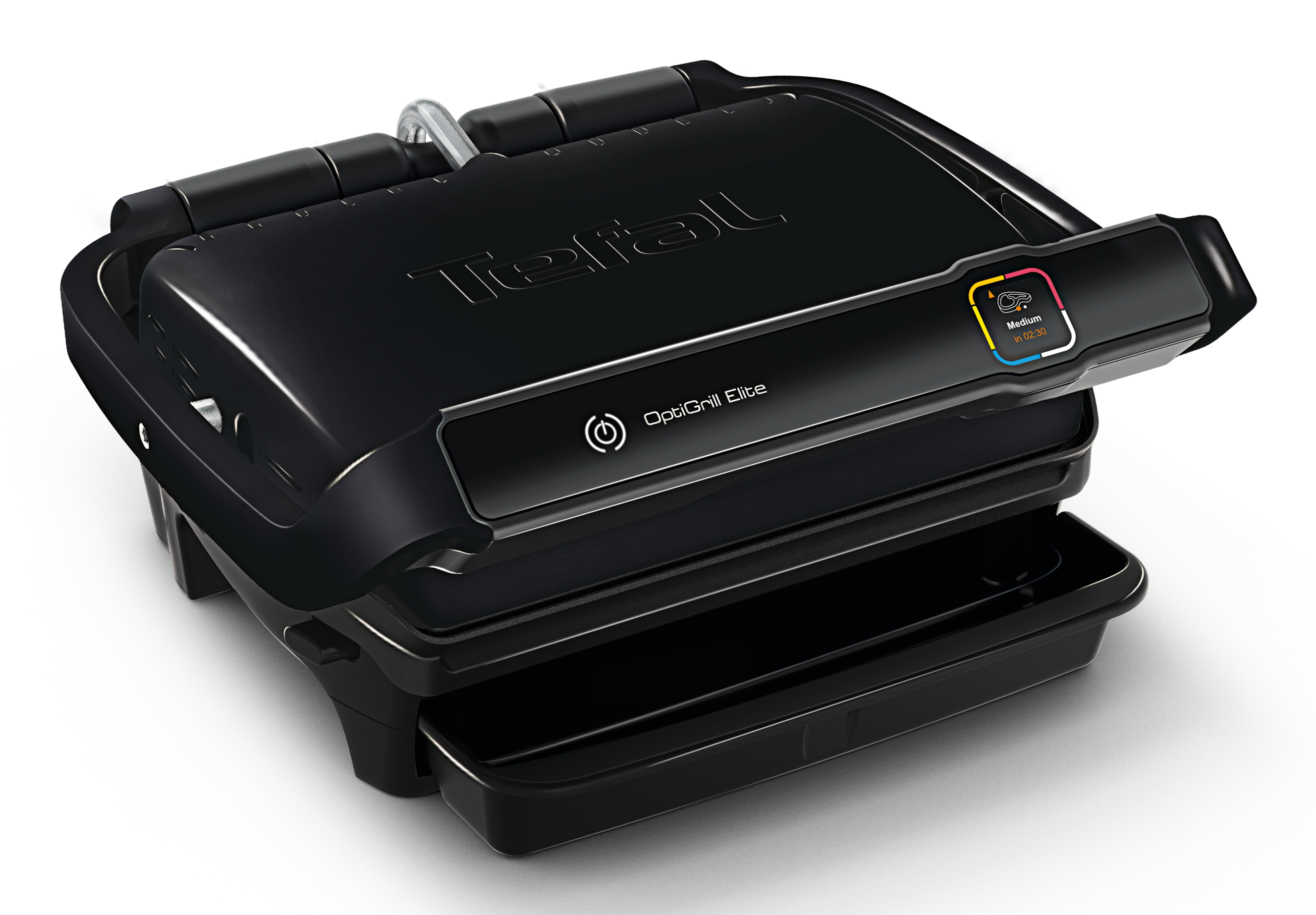 Tefal OptiGrill Elite GC7508 Kontaktgrill 12 Automatikprogramme Schwarz