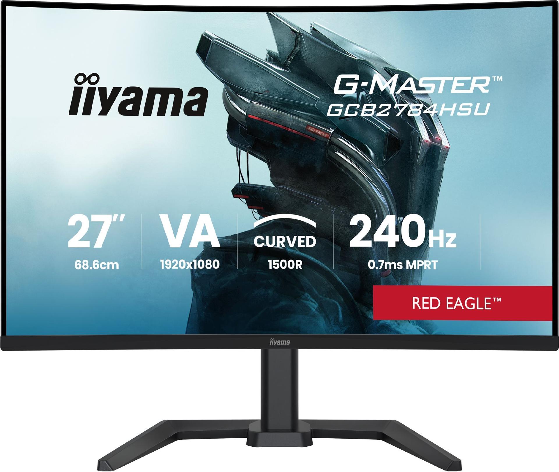 Iiyama G-MASTER Red Eagle GCB2784HSU-B1 27" Curved VA 240 Hz FHD Schwarz