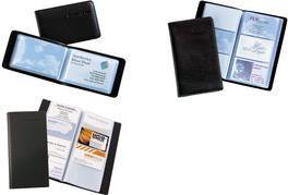 sigel Visitenkarten-Mappe, Lederoptik, schwarz, matt Album für 192 Karten bis 90 x 58 mm, mit 24 Sichthüllen, - 1 Stück (VZ172)