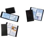 sigel Visitenkarten-Mappe, Lederoptik, schwarz, matt Album für 192 Karten bis 90 x 58 mm, mit 24 Sichthüllen, - 1 Stück (VZ172)