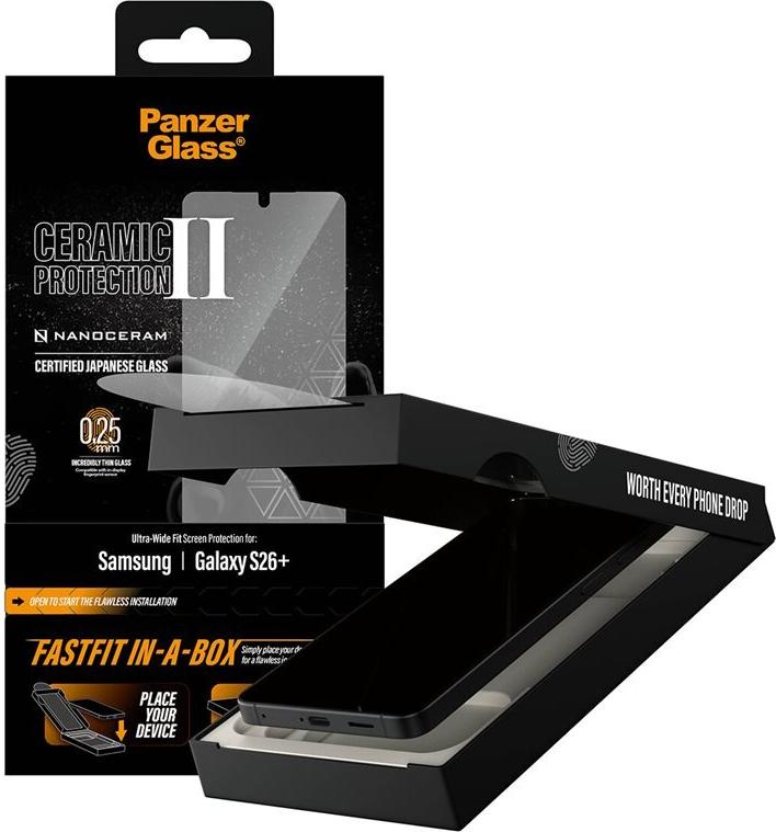 PanzerGlass Ceramic Displayschutz Samsung Galaxy S26+ Ultra-Wide Fit (PG26554)