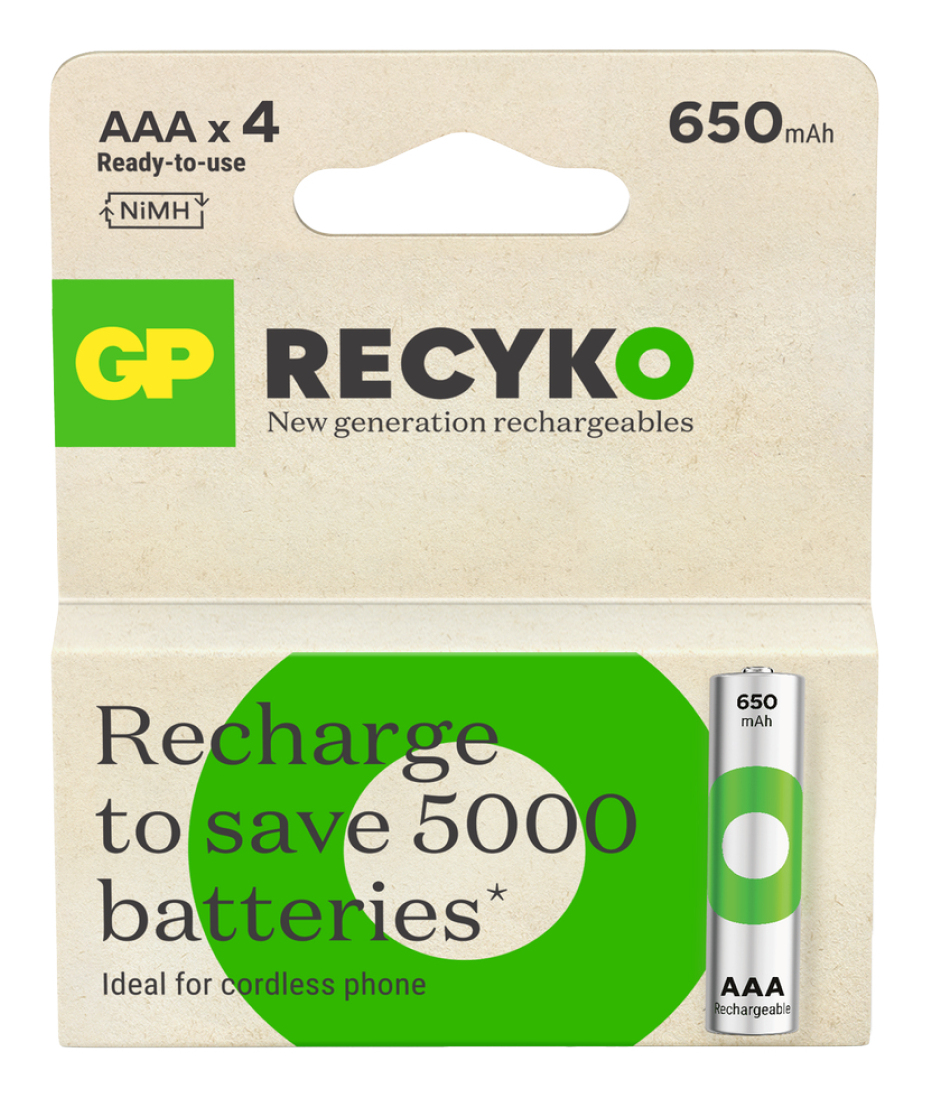 GP Batteries ReCyko Micro AAA NiMH-Akku 650 mAh 1.2 V