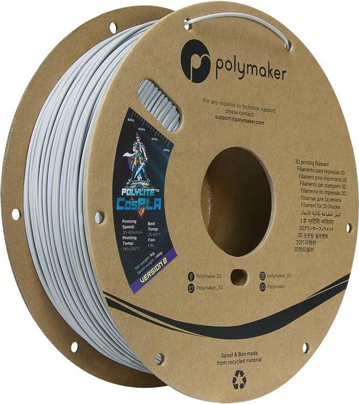 Polymaker PA07045 CosPLA Version B Filament PLA Leicht zu schleifen Gute Lackhaftung 1.75 mm (PA07045)