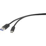 Renkforce RF-4535908 USB Kabel 3 m USB 3.2 Gen 1 (3.1 Gen 1) USB A USB C Schwarz (RF-4535908)